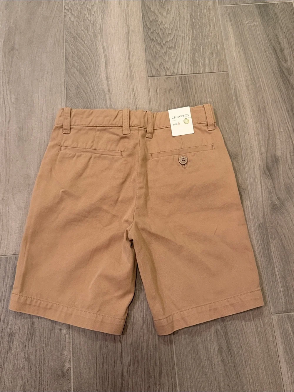 NWT Crewcuts Kids Classic Khaki Shorts in Tan Size 6